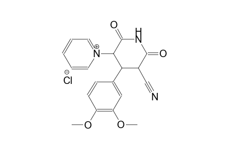 pyridinium, 1-[5-cyano-4-(3,4-dimethoxyphenyl)-2,6-dioxo-3-piperidinyl]-, chloride