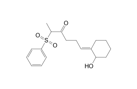 (E)-2-Hydroxy[(4-(benzenesulfonyl)-3-oxopentyl)methylidene]cyclohexane