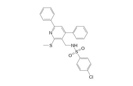 4-Chloranyl-N-[(2-methylsulfanyl-4,6-diphenyl-pyridin-3-yl)methyl]benzenesulfonamide