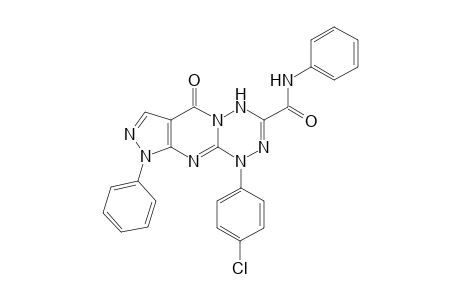 3-Phenylaminocarbonyl-1-(p-chlorophenyl)-9-phenyl-1,4-dihydropyrazolo[3,4-d]pyrimido[1,2-b][1,2,4,5]-tetrazin-6-one