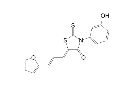 (5Z)-5-[(2E)-3-(2-furyl)-2-propenylidene]-3-(3-hydroxyphenyl)-2-thioxo-1,3-thiazolidin-4-one