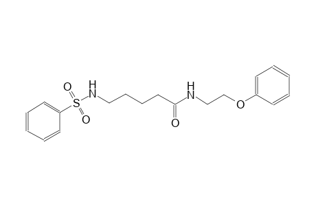 N-(2-phenoxyethyl)-5-[(phenylsulfonyl)amino]pentanamide