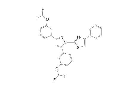 2-{3,5-bis[3-(difluoromethoxy)phenyl]-1H-pyrazol-1-yl}-4-phenyl-1,3-thiazole