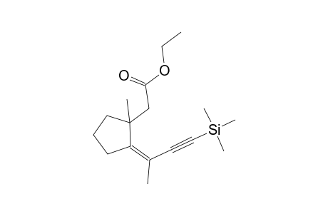 Ethyl 1-methyl-2-(1-methyl-3-trimethylsilyl-2-propyn-1-ylidene)cyclopentane-1-acetate