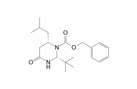 (2R,6S)-2-tert-butyl-6-(2-methylpropyl)-4-oxo-1,3-diazinane-1-carboxylic acid (phenylmethyl) ester