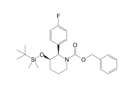 (2R,3R)-3-[tert-butyl(dimethyl)silyl]oxy-2-(4-fluorophenyl)-1-piperidinecarboxylic acid (phenylmethyl) ester