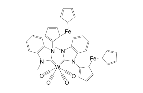 bis[1-ferrocenyl-3-methyl-benzimidazoline-2-ylidene]tetracarbonyl tungsten(0)