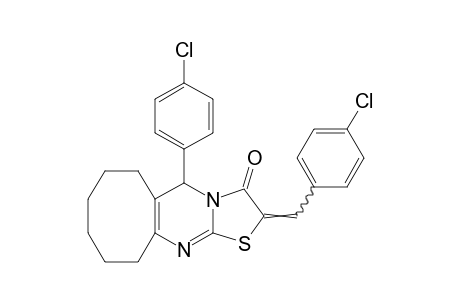 2-(p-chlorobenzylidene)-5-(p-chlorophenyl)-2,5,6,7,8,9,10,11-octahydro-3H-cycloocta[d]thiazolo[3,2-a]pyrimidin-3-one