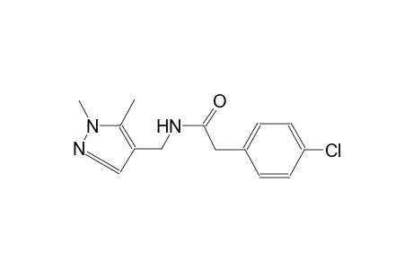 2-(4-chlorophenyl)-N-[(1,5-dimethyl-1H-pyrazol-4-yl)methyl]acetamide