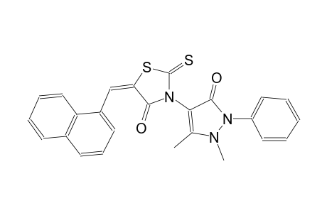 (5E)-3-(1,5-dimethyl-3-oxo-2-phenyl-2,3-dihydro-1H-pyrazol-4-yl)-5-(1-naphthylmethylene)-2-thioxo-1,3-thiazolidin-4-one