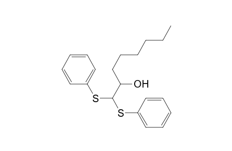 2-Octanol, 1,1-bis(phenylthio)-