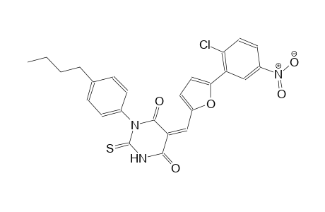 (5Z)-1-(4-butylphenyl)-5-{[5-(2-chloro-5-nitrophenyl)-2-furyl]methylene}-2-thioxodihydro-4,6(1H,5H)-pyrimidinedione