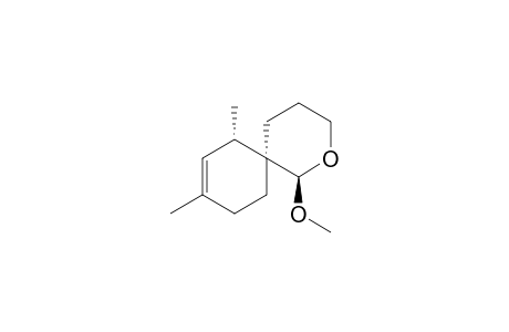 (+/-)-(1R*,6R*,7S*)-1-methoxy-7,9-dimethyl-2-oxaspiro[5.5]undec-8-ene
