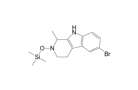 1H-Pyrido[3,4-b]indole, 6-bromo-2,3,4,9-tetrahydro-1-methyl-2-[(trimethylsilyl)oxy]-, (.+-.)-