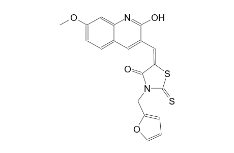 4-thiazolidinone, 3-(2-furanylmethyl)-5-[(2-hydroxy-7-methoxy-3-quinolinyl)methylene]-2-thioxo-, (5E)-