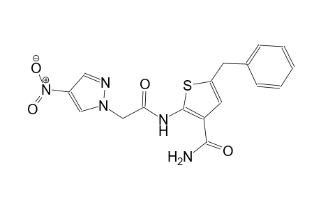5-benzyl-2-{[(4-nitro-1H-pyrazol-1-yl)acetyl]amino}-3-thiophenecarboxamide