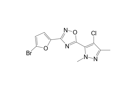 1,2,4-Oxadiazole, 3-(5-bromo-2-furanyl)-5-(4-chloro-1,3-dimethyl-1H-pyrazol-5-yl)-