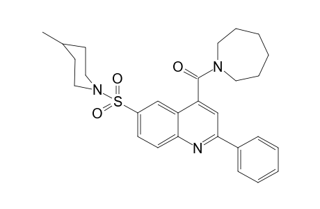 1-Azepanyl-[6-[(4-methyl-1-piperidinyl)sulfonyl]-2-phenyl-4-quinolinyl]methanone