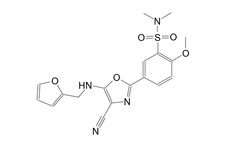 benzenesulfonamide, 5-[4-cyano-5-[(2-furanylmethyl)amino]-2-oxazolyl]-2-methoxy-N,N-dimethyl-
