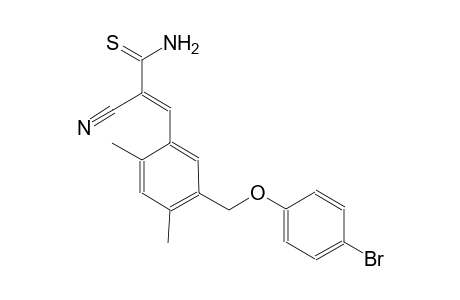 (2E)-3-{5-[(4-bromophenoxy)methyl]-2,4-dimethylphenyl}-2-cyano-2-propenethioamide