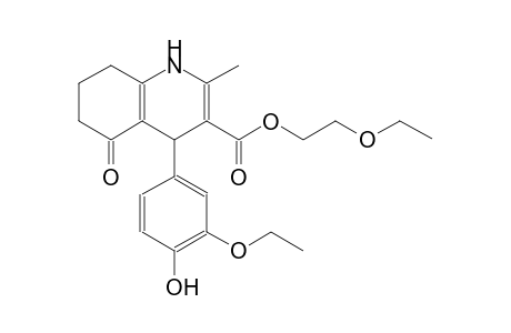 2-ethoxyethyl 4-(3-ethoxy-4-hydroxyphenyl)-2-methyl-5-oxo-1,4,5,6,7,8-hexahydro-3-quinolinecarboxylate