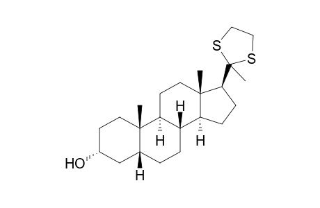 3α-hydroxy-5β-pregnan-20-one, cyclic ethylene mercaptole