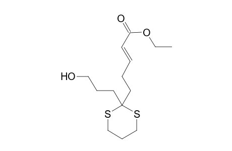 Ethyl 5-[2-(3-(hydroxypropyl)-1,3-dithian-2-yl]pent-2-enoate
