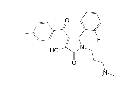 1-[3-(dimethylamino)propyl]-5-(2-fluorophenyl)-3-hydroxy-4-(4-methylbenzoyl)-1,5-dihydro-2H-pyrrol-2-one