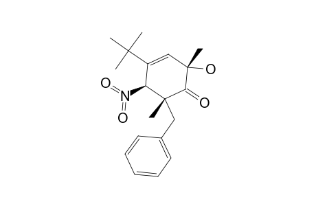 C-6-BENZYL-2-TERT.-BUTYL-R-2-HYDROXY-2,6-DIMETHYL-T-5-NITROCYCLOHEX-3-ENONE