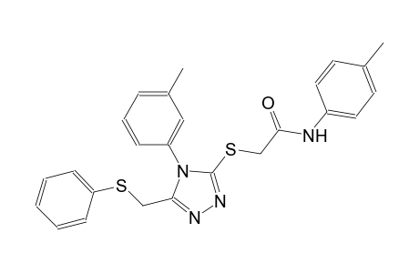 N-(4-methylphenyl)-2-({4-(3-methylphenyl)-5-[(phenylsulfanyl)methyl]-4H-1,2,4-triazol-3-yl}sulfanyl)acetamide