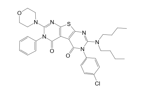 2-(Di-n-butylamino)-3-(4-chlorophenyl)-6-phenyl-7-(4-morpholinyl)thieno[2,3-d:5,4-d']dipyrimidine-4,5(3H,6H)-dione