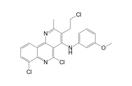 5,7-Dichloro-3-(2-chloroethyl)-N-(3-methoxyphenyl)-2-methylbenzo[h][1,6]naphthyridine-4-amine
