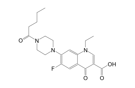 1-ethyl-6-fluoro-4-oxo-7-(4-pentanoyl-1-piperazinyl)-1,4-dihydro-3-quinolinecarboxylic acid