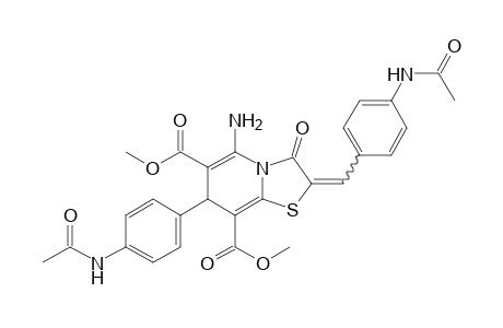 2-(p-acetamidobenzylidene)-7-(p-avetamidophenyl)-5-amino-2,3-dihydro-3-oxo-7H-thaizolo[32,-a]pyridine-6,8-dicarboxylic acid, dimethyl ester