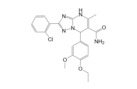 2-(2-chlorophenyl)-7-(4-ethoxy-3-methoxyphenyl)-5-methyl-4,7-dihydro[1,2,4]triazolo[1,5-a]pyrimidine-6-carboxamide