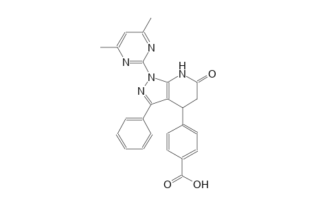 benzoic acid, 4-[1-(4,6-dimethyl-2-pyrimidinyl)-4,5,6,7-tetrahydro-6-oxo-3-phenyl-1H-pyrazolo[3,4-b]pyridin-4-yl]-