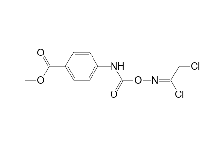 Benzoic acid, 4-[[[[(1,2-dichloroethylidene)amino]oxy]carbonyl]amino]-, methyl ester