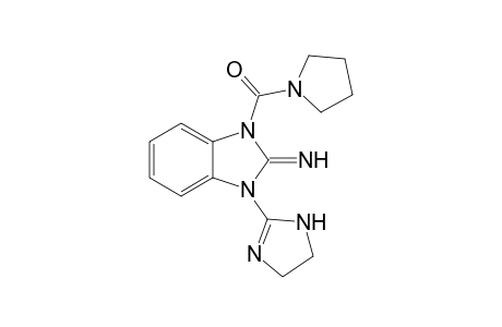 (3-(4,5-dihydro-1H-imidazol-2-yl)-2-imino-2,3-dihydro-1H-benzo[d]imidazol-1-yl)(pyrrolidin-1-yl)methanone
