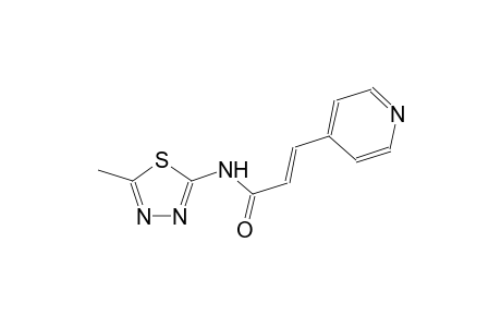(2E)-N-(5-methyl-1,3,4-thiadiazol-2-yl)-3-(pyridin-4-yl)prop-2-enamide