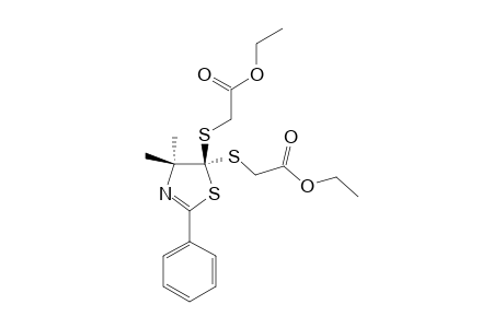 ETHYL-2-{{5-{[(ETHOXYCARBONYL)-METHYL]-THIO}-4,5-DIHYDRO-4,4-DIMETHYL-2-PHENYL-1,3-THIAZOL-5-YL}-THIO}-ACETATE