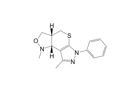 (3aRS,8bRS)-1,3a,4,8b-Tetrahydro-1,8-dimethyl-6-phenyl-3H,6H-pyrazolo[4',3':5,6]thiopyrano[4,3-c]isoxazole