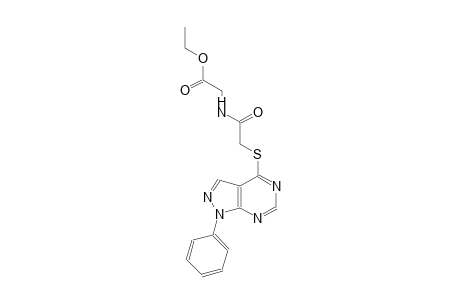 ethyl ({[(1-phenyl-1H-pyrazolo[3,4-d]pyrimidin-4-yl)sulfanyl]acetyl}amino)acetate