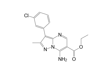 pyrazolo[1,5-a]pyrimidine-6-carboxylic acid, 7-amino-3-(3-chlorophenyl)-2-methyl-, ethyl ester