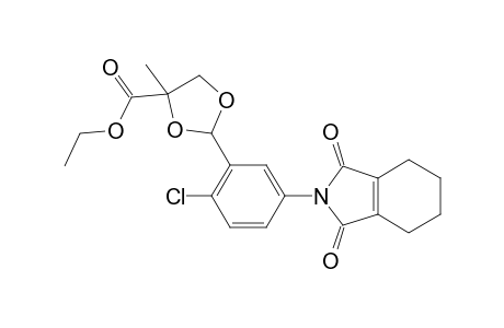 1,3-Dioxolane-4-carboxylic acid, 2-[2-chloro-5-(1,3,4,5,6,7-hexahydro-1,3-dioxo-2H-isoindol-2-yl)phenyl]-4-methyl-, ethyl ester