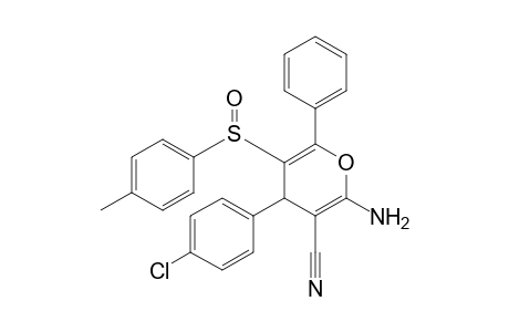 2-Amino-3-cyano-4-(p-chlorophenyl)-5-(p-tolylsulfinyl)-6-phenyl-4H-pyran
