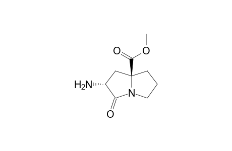 (2R,8S)-2-amino-3-keto-pyrrolizidine-8-carboxylic acid methyl ester
