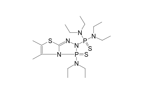 2-(TETRAETHYLDIAMIDOTHIOPHOSPHORYL)-3-THIOXO-3-TETRAETHYLDIAMINO-5,6-DIMETHYLTHIAZOLO[2,3-D]-1,2-DIHYDRO-1,2,4,3-TRIAZAPHOSPHOLE