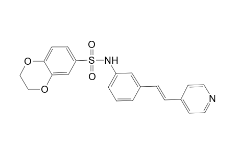 1,4-Benzodioxin-6-sulfonamide, 2,3-dihydro-N-[3-[2-(4-pyridinyl)ethenyl]phenyl]-