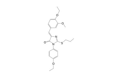 4H-imidazol-4-one, 5-[(4-ethoxy-3-methoxyphenyl)methylene]-3-(4-ethoxyphenyl)-3,5-dihydro-2-(propylthio)-, (5Z)-