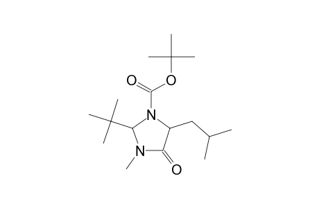2-t-Butyl-5-isobutyl-3-methyl-4-oxoimidazolidine-1-carboxylic acid, t-butyl ester